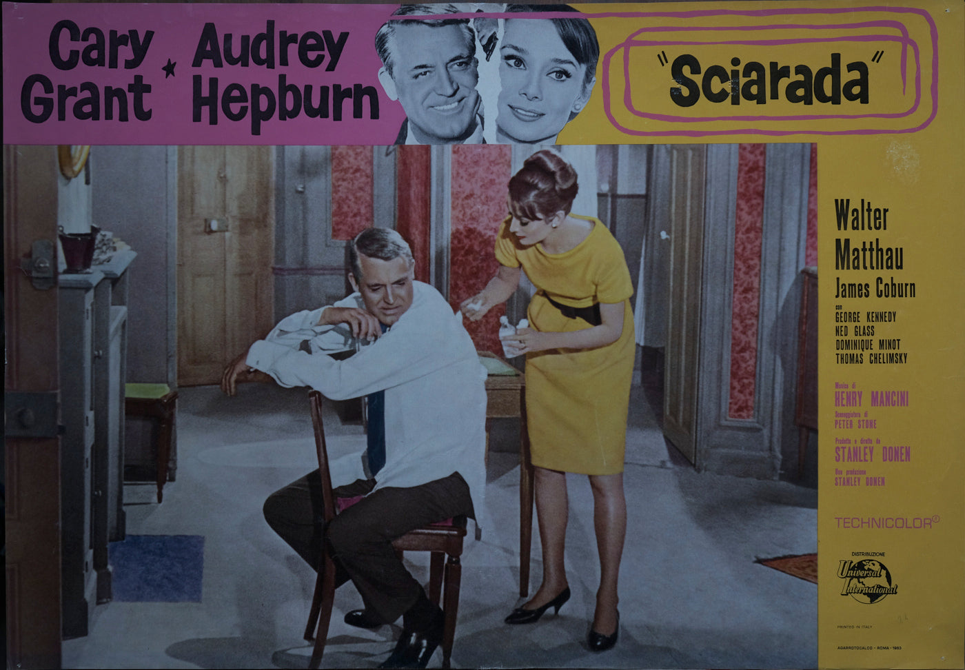Sciarada, Charade, 1963 Stanley Donen con Cary Grant, Audrey Hepburn, Walter Matthau e-collecta