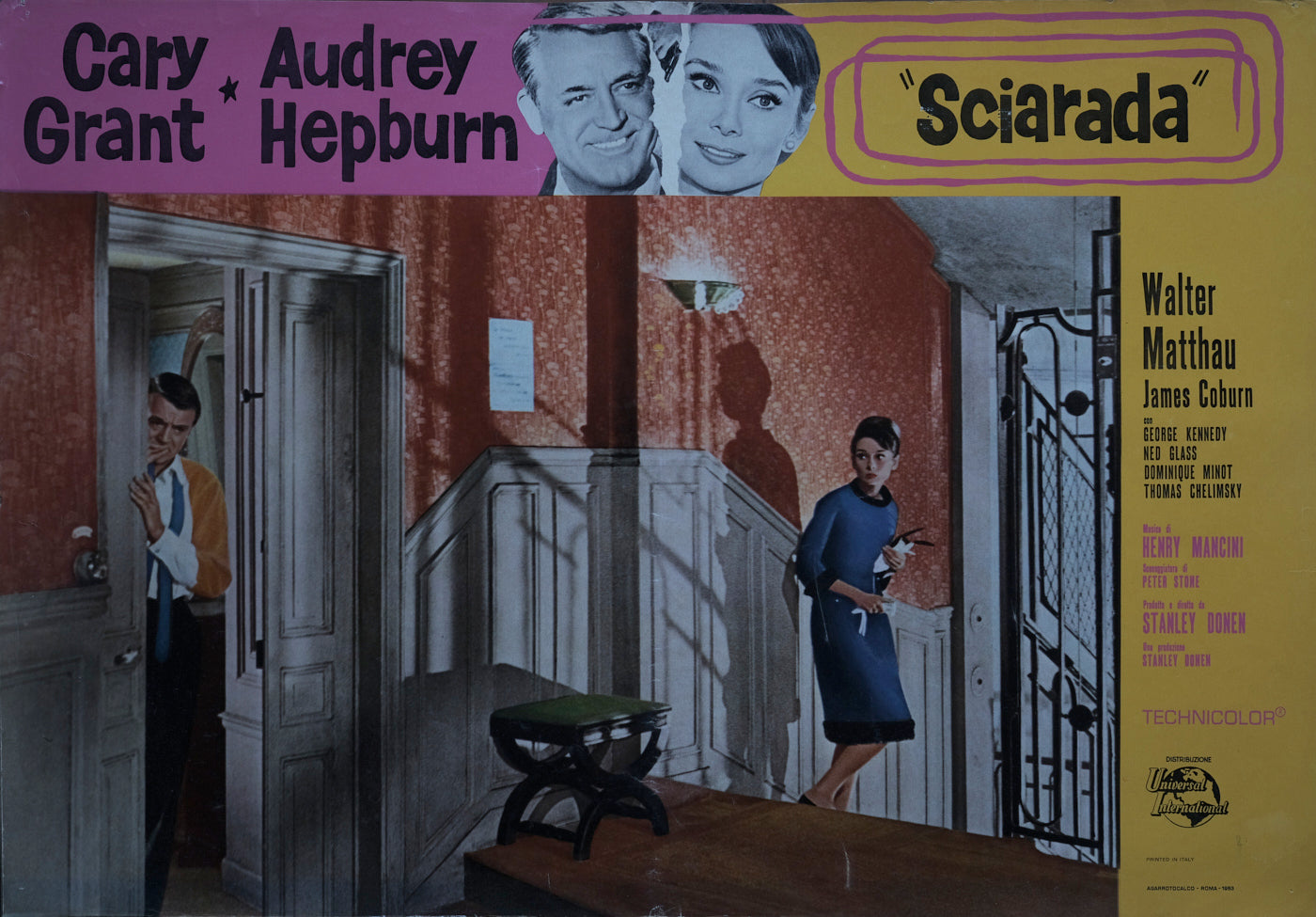 Sciarada, Charade, 1963 Stanley Donen con Cary Grant, Audrey Hepburn, Walter Matthau e-collecta