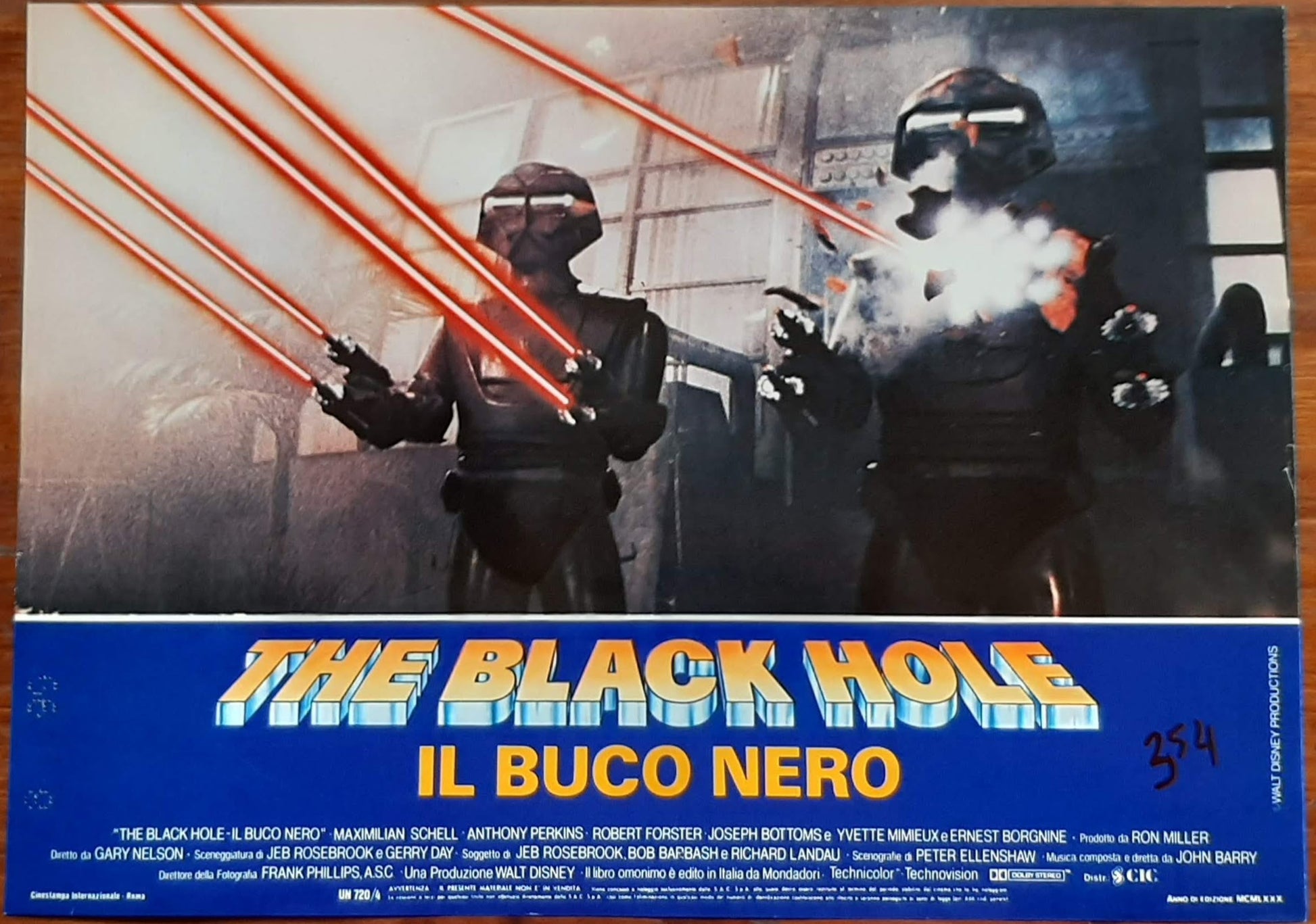 The Black Hole, Il buco nero (1979) Gary Nelson con Maximilian Schell, Anthony Perkins, Robert Forster e-collecta