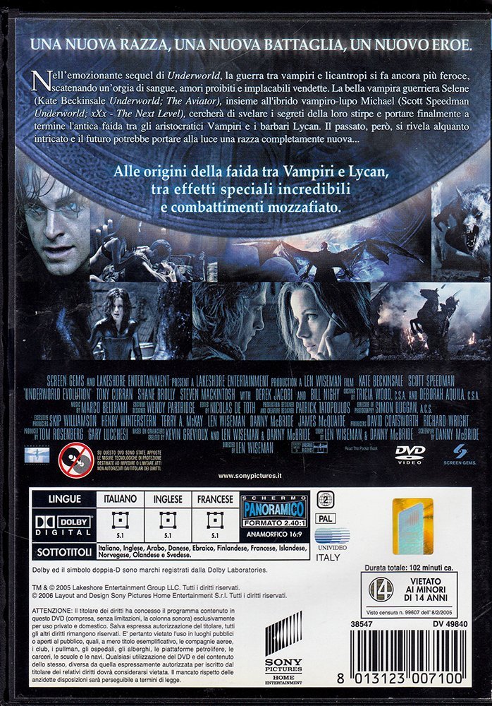Underworld Evolution [dvd] e-collecta