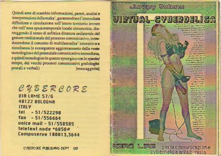 Virtual Cyberdelica, Helena Velena, Cybercore Publishing, Bologna 1993, mini-opuscolo autoprodotto e-collecta