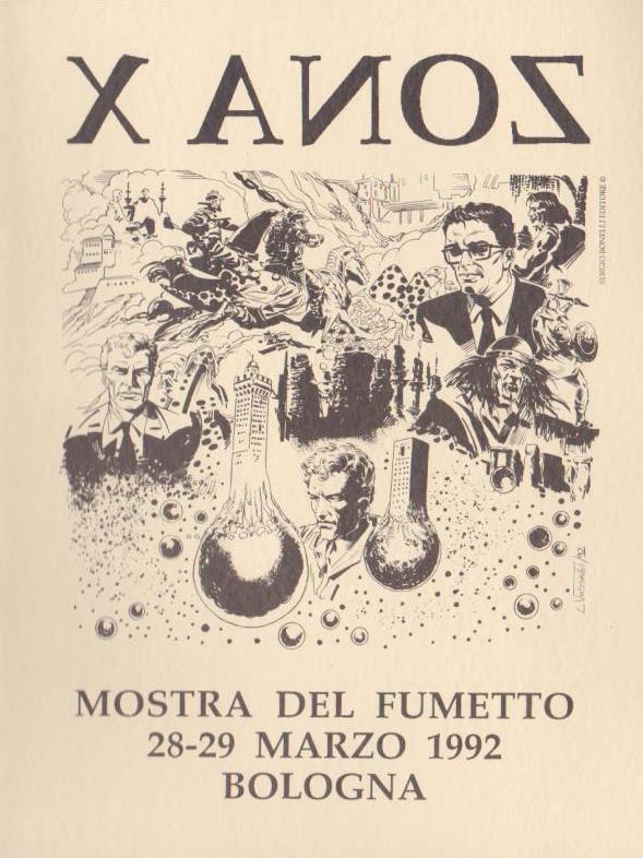 X Anoz (Zona X), Mostra Mercato del Fumetto 28-29 marzo 1992, Bologna, Discoverix e-collecta